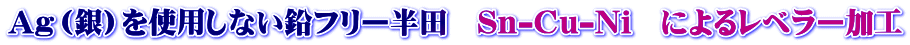 AgijgpȂt[c@Sn-Cu-Ni@ɂ郌x[H