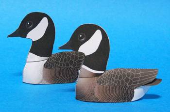 Papercraft imprimible y armable del ganso del Canadá / Canada goose. Manualidades a Raudales.